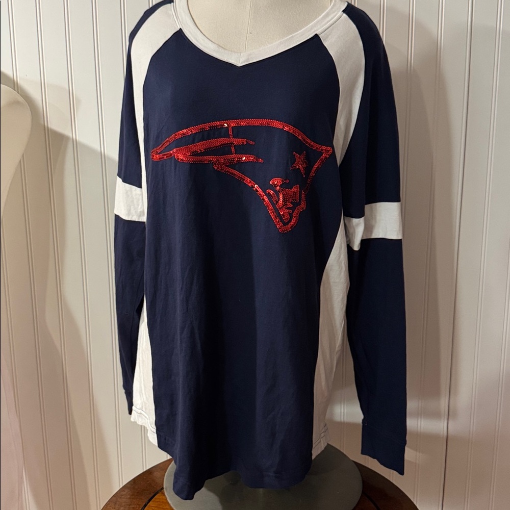 PINK Victoria's Secret New England Patriots‎ sequin shirt